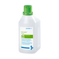 The Schülke terralin® liquid, a 1L bottle with a green cap, from Schülke & Mayr GmbH is used for the alcoholic rapid disinfection of medical devices and surfaces near patients.