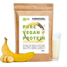 Organic vegan protein powder banana without soy