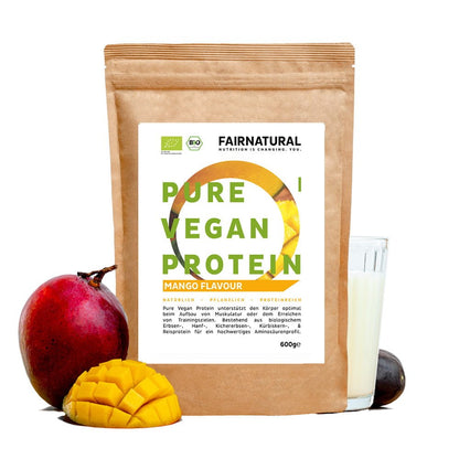 Organic vegan protein powder mango without soy