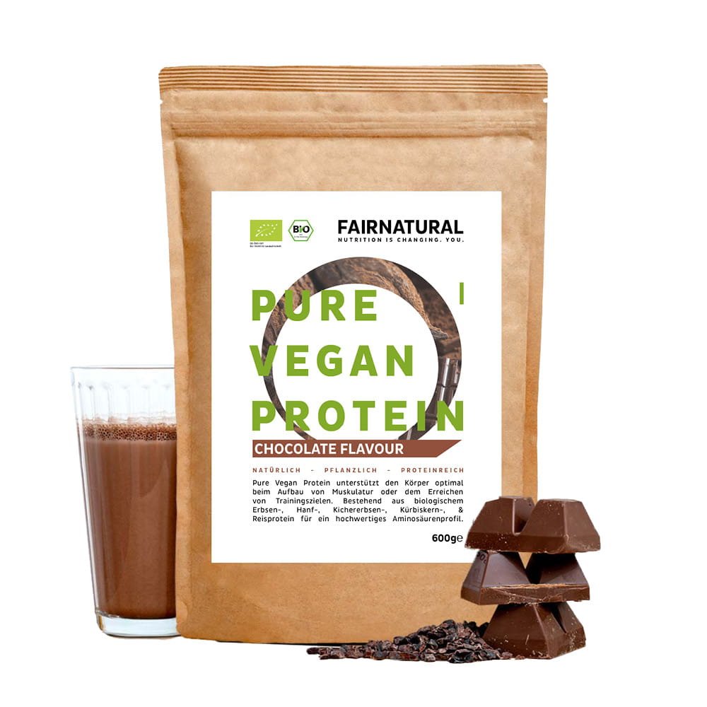 Organic vegan protein powder chocolate without soy