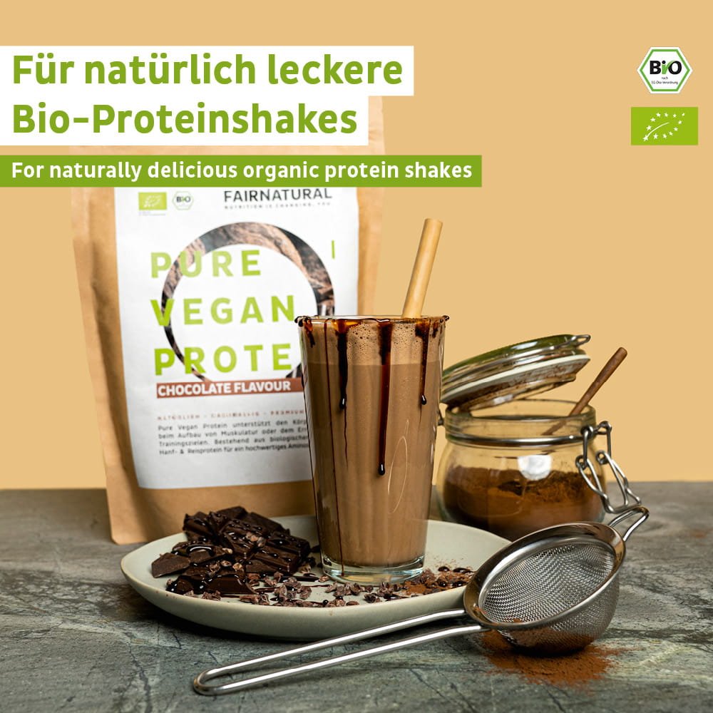 Organic vegan protein powder chocolate without soy