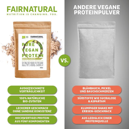 Organic vegan protein powder neutral without soy