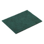 The Vileda Professional Handpad green scouring pad "Strong" in the size 15 x 22 cm in a set of 10 from Vileda GmbH is designed for professional cleaning with its rectangular green scouring pad on a white base.