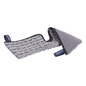 The Vileda Professional Swep Duo r-SafetyPlus Mop from Vileda GmbH with a width of 50 cm is expertly crafted for efficient and safe floor cleaning. It features a distinctive, curved design with two layers, including an upper layer with a loop structure and a blue label on the edge indicating its compatibility with the Swep Duo system.