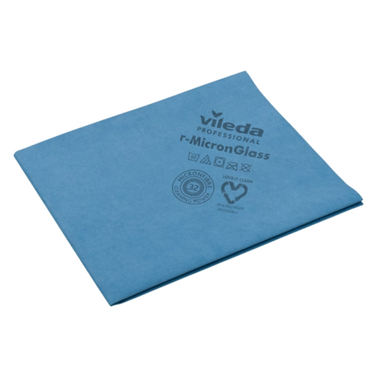 Vileda Professional R -Micronglass Glass towel - 50 x 40 cm | Pack (5 pieces)