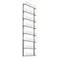 The Novocal wall shelf for operating room shoes made of stainless steel offers space for 24 pairs of shoes. With eight shelves and U-shaped dividers, the shoes are stored securely and clearly in a vertical arrangement. Dimensions: 755 x 130 x, Package: 1 piece.