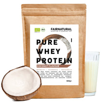 Organic whey protein powder coconut