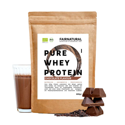 Organic whey protein powder chocolate
