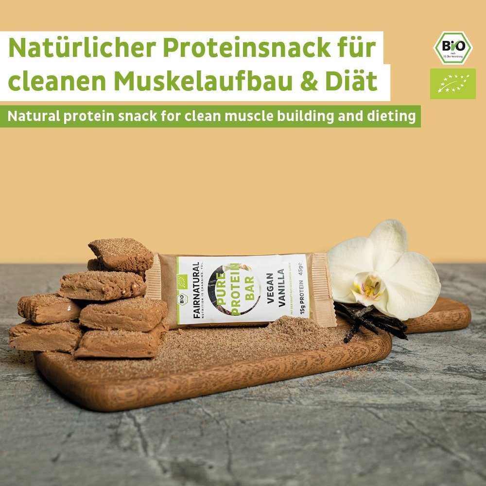 Organic protein bar vegan vanilla without soy