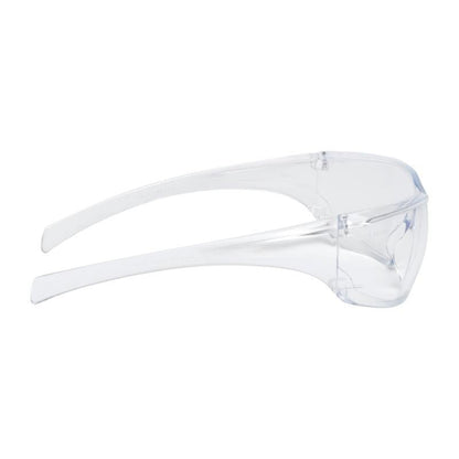 The 3M™ Virtua™ Safety Glasses AP from 3M Deutschland GmbH features clear lenses, wraparound temples, and side protection, depicted in side profile on a white background - ideal for eye protection at any workplace.
