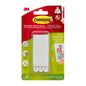 A retail package of 3M Deutschland GmbH Narrow Command™ Picture Hanging Strips (M) 17207, holds up to 5.4 kg, contains four white pairs for narrow picture hangings and instructions in German and French.