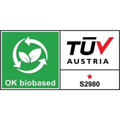 On the 3M Deutschland GmbH Scotch™ Black Shoe Desktop Dispenser C30 + Magic™ Tape, 19mm x 8.89m (1 roll/package), there is a green-white OK-Bio logo with a leaf and arrows next to the TÜV Austria logo, as well as the code S2980 with a red star.