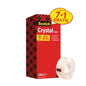 Pictured is a box of 3M Deutschland GmbH Scotch® Crystal Tape, transparent, value pack with 8 rolls (19 mm x 33 m), in red plaid pattern and with "7+1 Free". A transparent roll is shown on the front of the package.