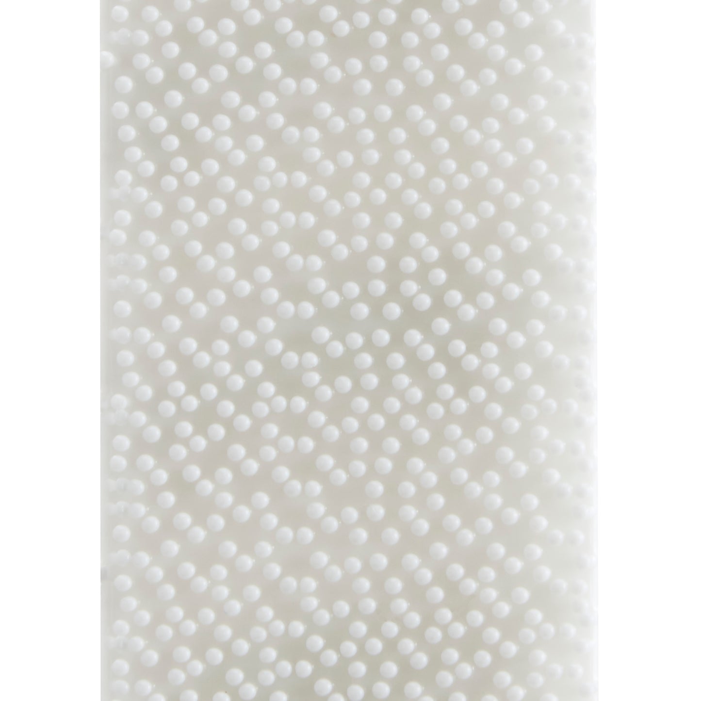 Eine Nahaufnahme der weißen, strukturierten Oberfläche der 3M Deutschland GmbH Command™ Bilder-Montage Strips 17203 (Größe M und S, Vorteilspack) mit gleichmäßig verteilten Erhebungen zur beschädigungsfreien Befestigung.