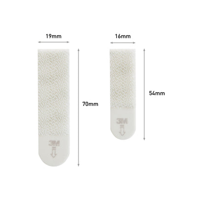 Two Command™ Picture Hanging Strips (small: 16 x 54 mm, medium: 19 x 70 mm) from 3M Deutschland GmbH in value pack 17203 - ideal for hanging pictures without drilling or nails.