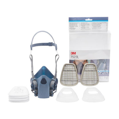 3M™ Respiratory Protection Half Mask Set, A2P3 R Filter, Large Mask 7523L | Carton (1 set)