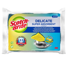 Scotch-Brite® Delicate Non-Scratch Natural Fiber Cleaning Sponge, Pack of 10 - Highly Absorbent Sponge Ideal for Everyday Cleaning Tasks | Cardboard box (1 piece)