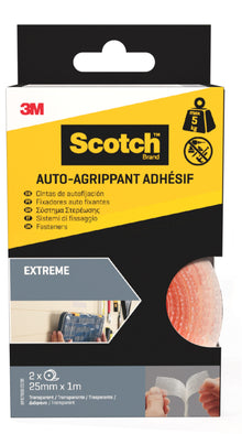 Scotch® Extreme Fastener adhesive tape RF67600 01SE, transparent, 25mm x 1m | Pack (1 piece)