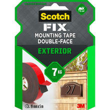 Scotch-FIX™ Double Sided Outdoor Mounting Tape 411-1950-P, 19mm x 5m, 1 roll/pack | Pack (1 roll)