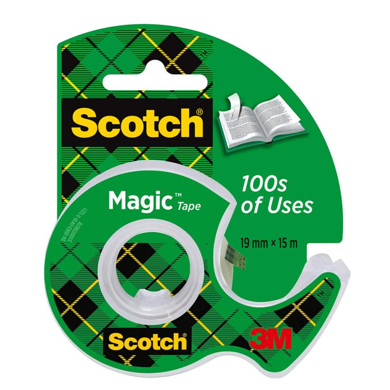 Scotch® Magic™ Adhesive Tape Clipstrip, Cool Colors, 19 mm x 19 m, 2 x 12 rolls | Pack (1 roll)