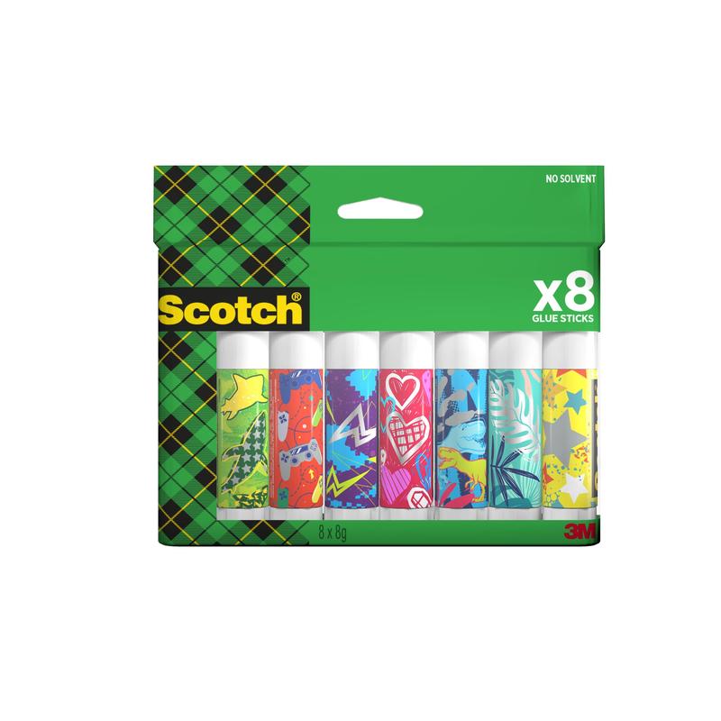 Scotch® Permanent Glue Stick, 8g, 8 sticks/pack, 30 packs/case | Pack (8 pieces)