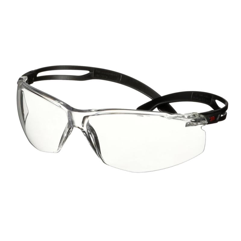 3M™ SecureFit™ 500 Safety Glasses, Black Temples, Scotchgard™ Anti-Fog/Anti-Scratch Coating (K&N), Clear Lens, SF501SGAF-BLK-EU, 20 per pack | Pack (1 piece)