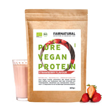 Organic vegan protein powder strawberry without soy