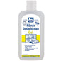 Dr. Becher Hand disinfection gel has a white flip-top cap, a blue-white label in German, and is a skin-friendly hand disinfectant gel that fights bacteria and viruses.