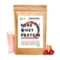 Organic whey protein powder strawberry
